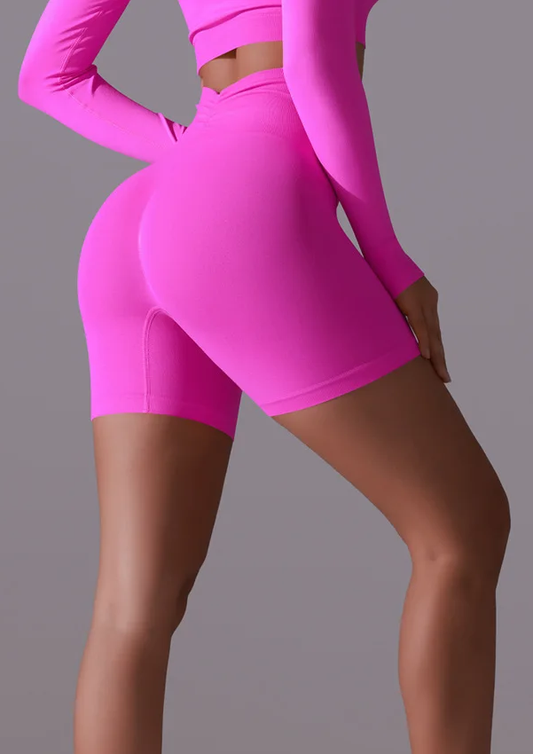 High Waist Elastic Peach Hip Booty Short