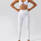 Soft Fabric Cross Back Bra + High Waist Pant Set