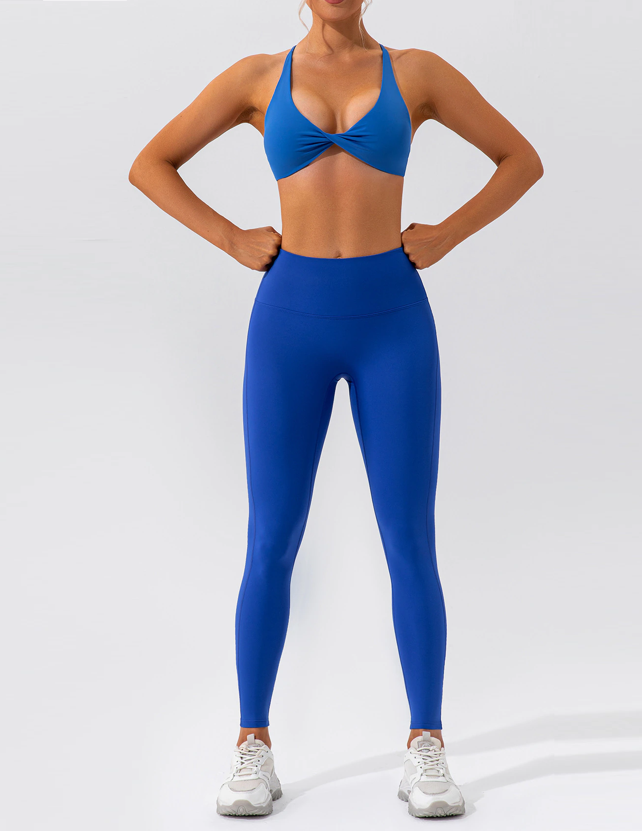 Soft Fabric Cross Back Bra + High Waist Pant Set