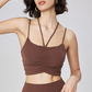 Soft Fabric Strappy V-shaped Hem Bra