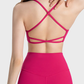 Thin Strap Cross Back Hollow-Out Bra