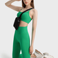 Thin Strap Cross Bra + High Waist Pant Set