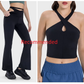 Cross Hanging Neck Crop Top with Pad