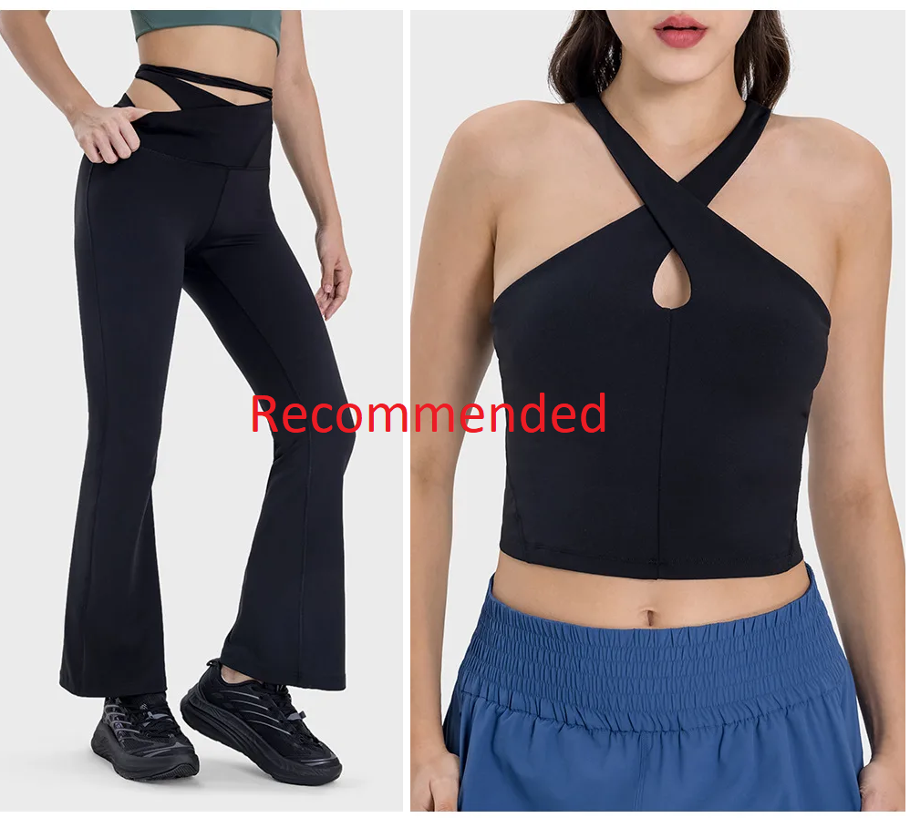 Cross Hanging Neck Crop Top with Pad