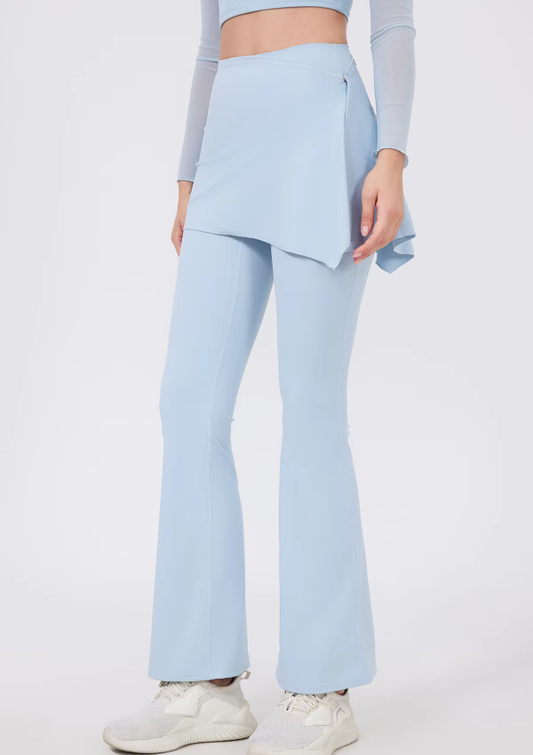 Soft Fabric 2-Piece High Waist Flared Pant