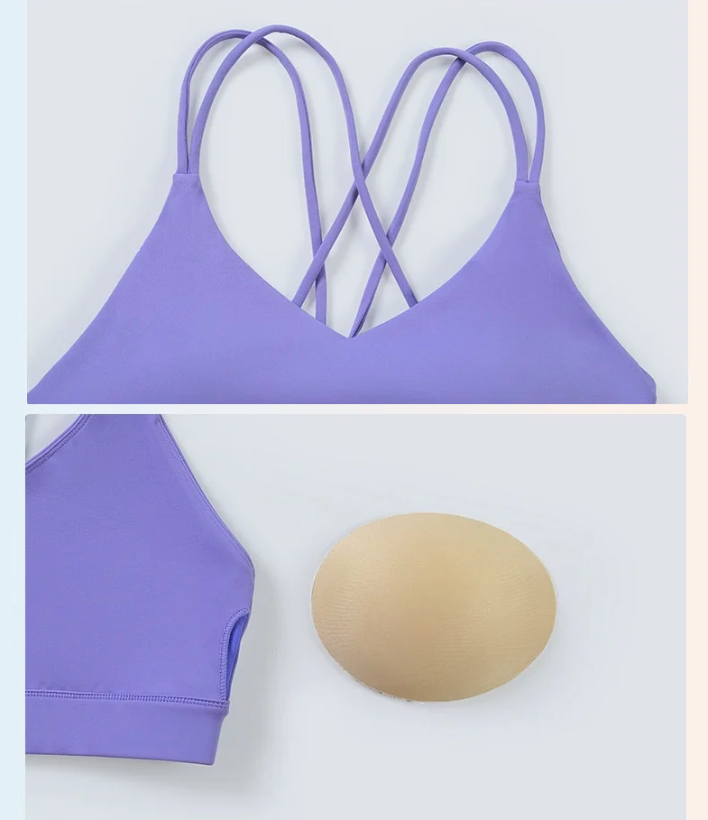 V-Neck Strap Cross Back Push-up Bra