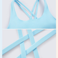 Cross Strap Wide Hem Shock-proof Bra