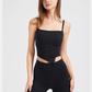 Fix Cup Crop Top + High Waist Calf Pant Suit