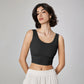 Thin Soft Rib Fabric Fixed Cup Vest