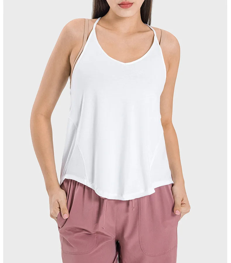 Soft Lightweight Butterfly Back Swing Loose Tank