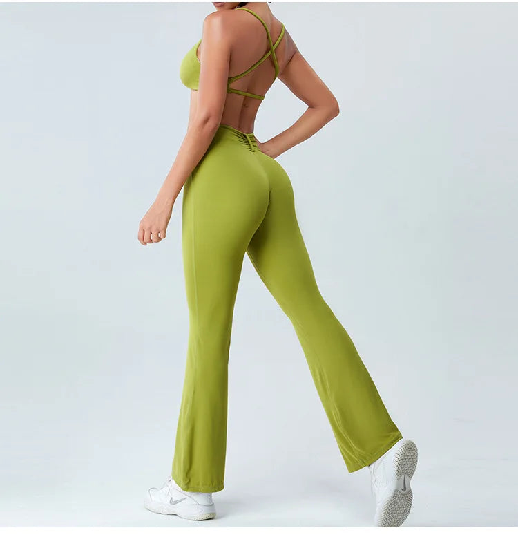 Butterfly Shaped High Waist Flare Pant