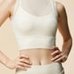 Mesh High Collar Fake 2-piece Built-in Pad Vest