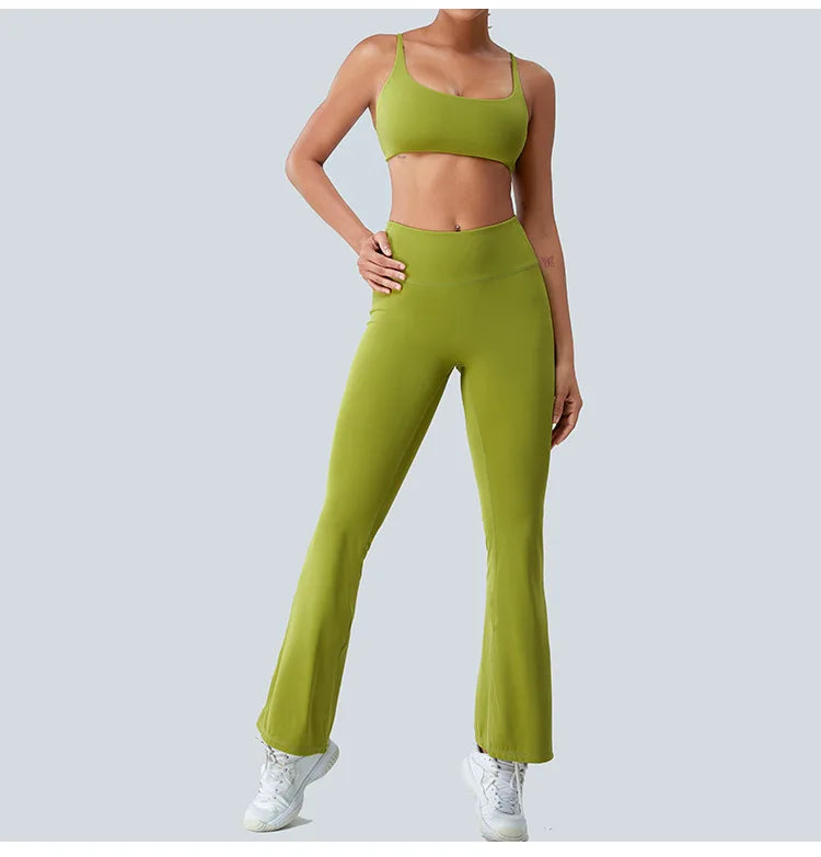 Butterfly Shaped High Waist Flare Pant