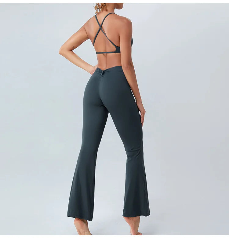 Butterfly Shaped High Waist Flare Pant