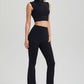 Soft Fabric High Waist Booty Flare Pant