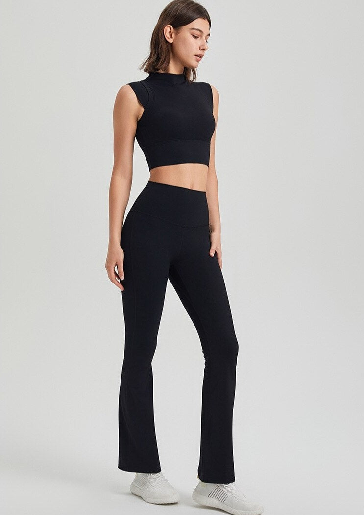 Soft Fabric High Waist Booty Flare Pant