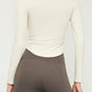 Half Zip Soft Feel Slim Long Sleeve Top