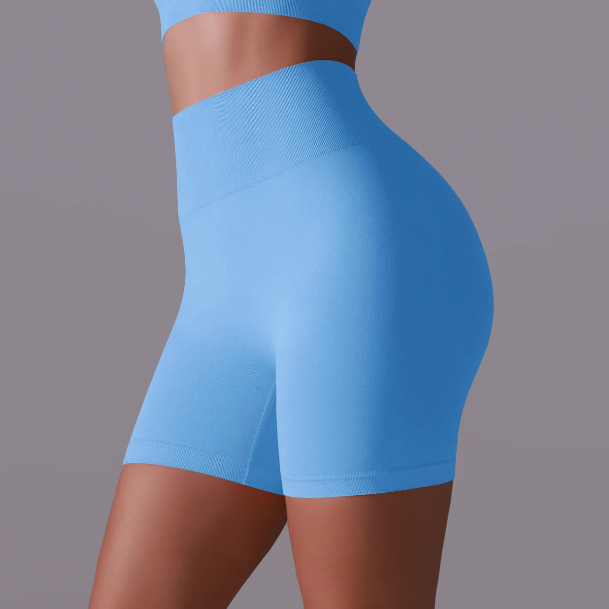 High Waist Elastic Peach Hip Booty Short