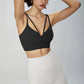 Soft Fabric Double Sling Deep V-Neck Bra