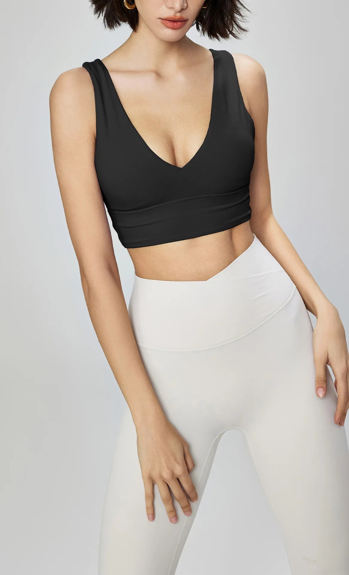 V-neck Wide Shoulder U-Back Bra