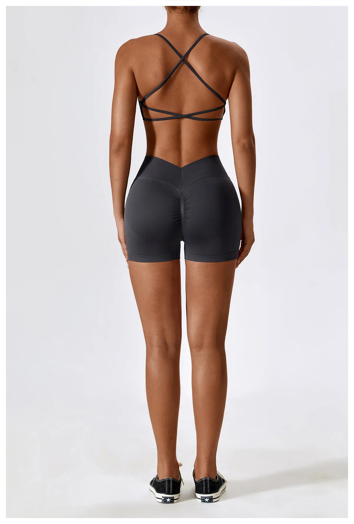 Seamless Booty Short + Cross Back Bra Set