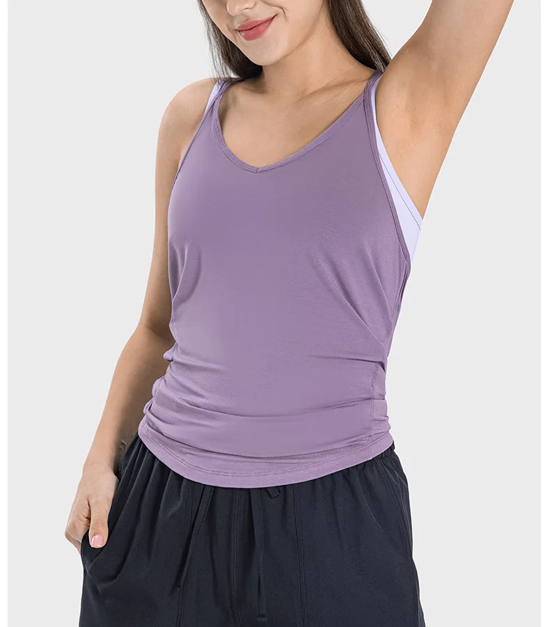 Soft Lightweight Butterfly Back Swing Loose Tank