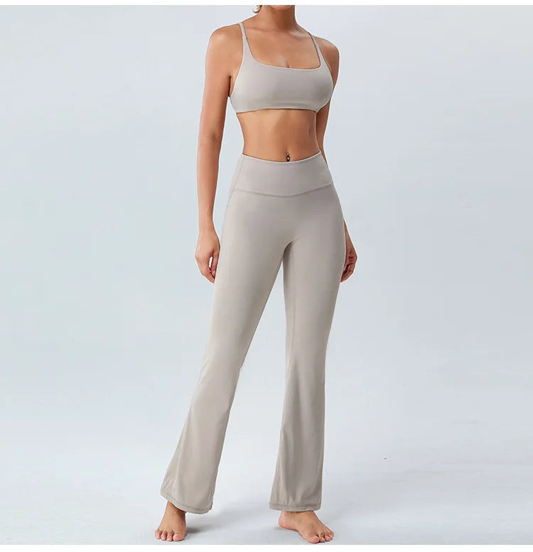 Butterfly Shaped High Waist Flare Pant