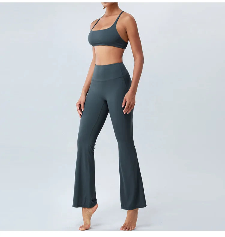 Butterfly Shaped High Waist Flare Pant