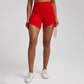 Side Drawstring Adjustable High Waist Short