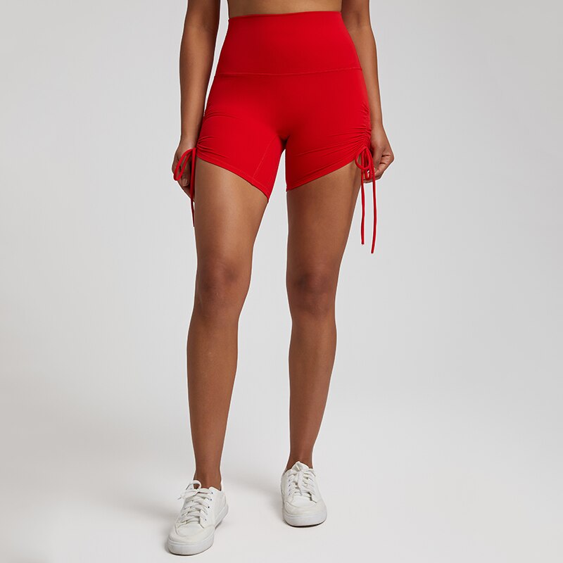 Side Drawstring Adjustable High Waist Short