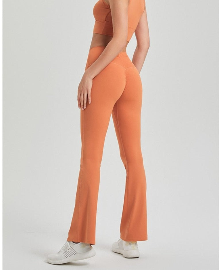 Soft Fabric High Waist Booty Flare Pant