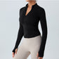 Neck Slim Warm Long Sleeve Zipper Jacket