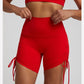 Side Drawstring Adjustable High Waist Short