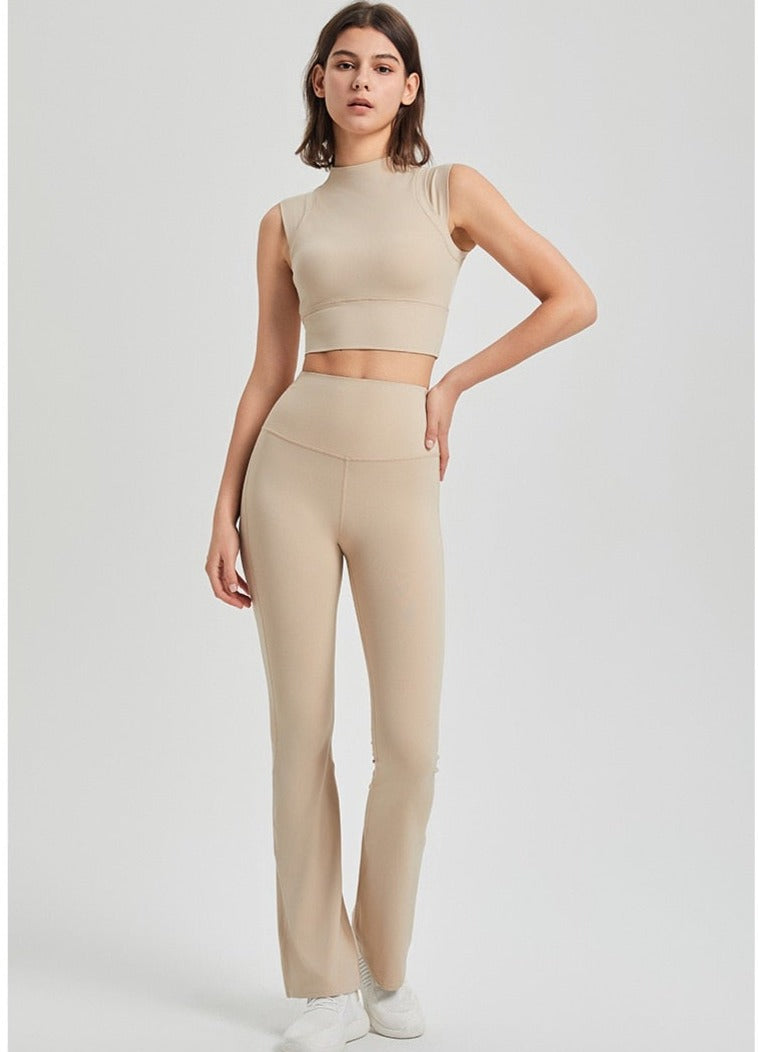 Soft Fabric High Waist Booty Flare Pant