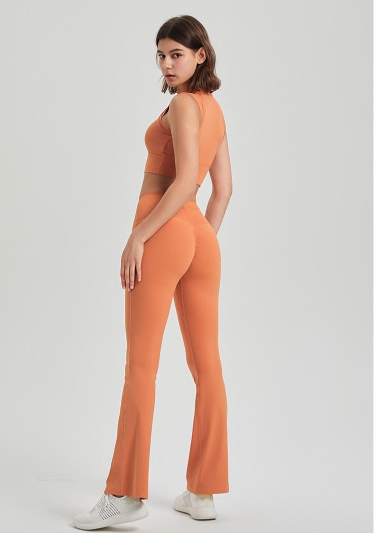 Soft Fabric High Waist Booty Flare Pant