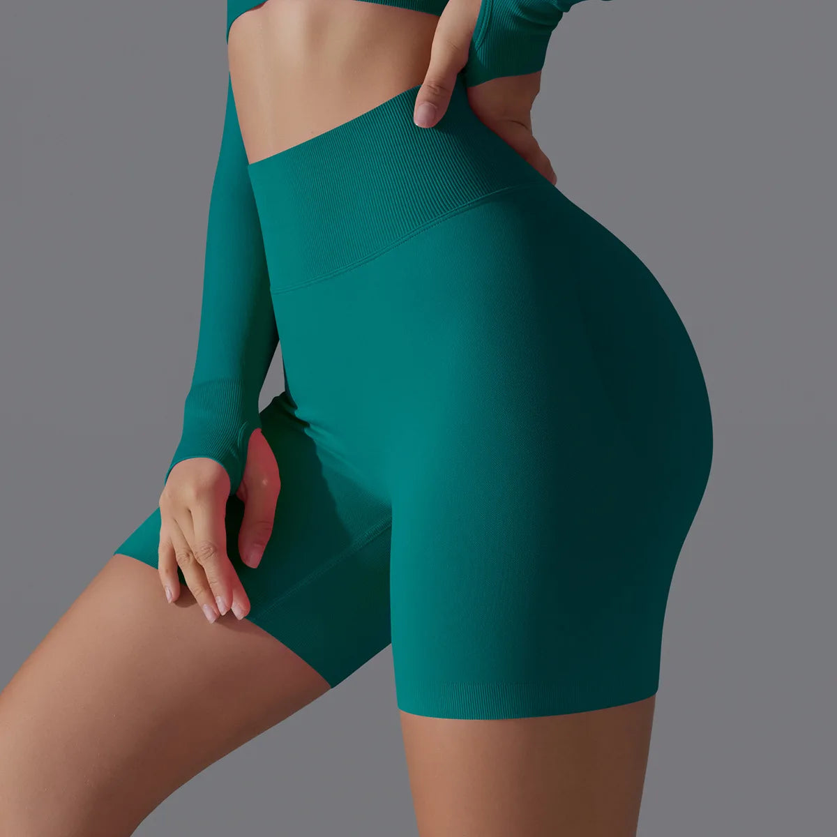 Seamless High Waist Booty Three-point Short