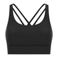 Cross Strap Wide Hem Shock-proof Bra