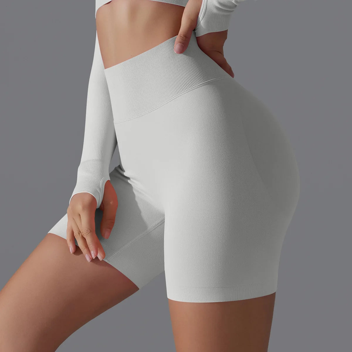 Seamless High Waist Booty Three-point Short