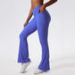 Cross High Elastic Soft Fabric Flared Pant