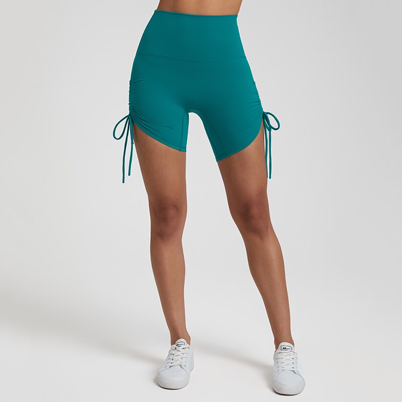 Side Drawstring Adjustable High Waist Short