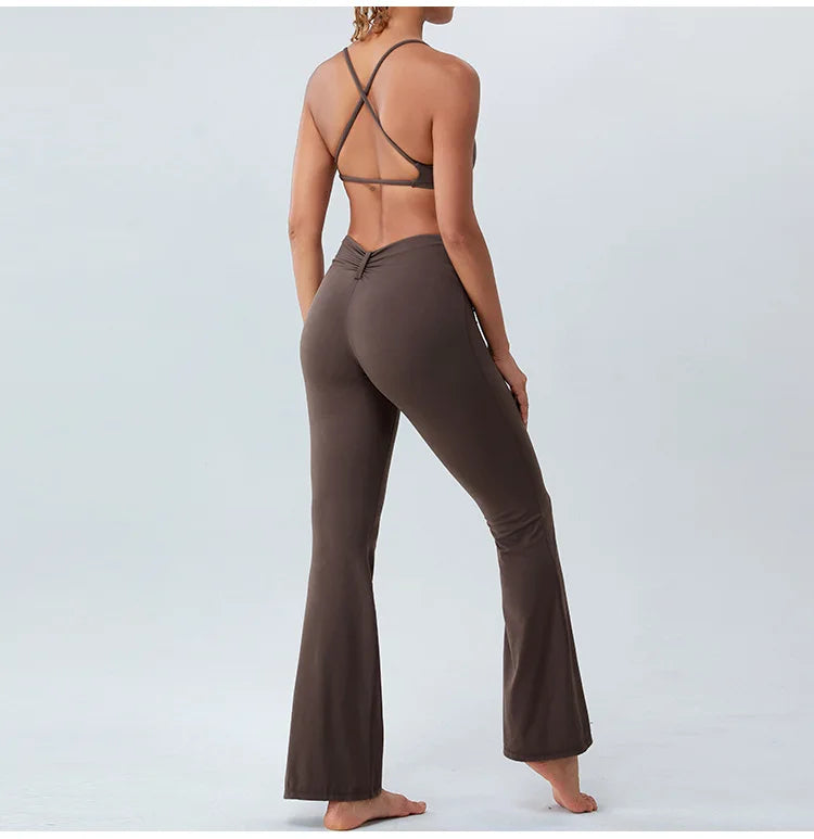 Butterfly Shaped High Waist Flare Pant