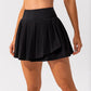 Fake 2-Pieces Tennis Skirt With Pocket