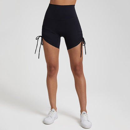 Side Drawstring Adjustable High Waist Short