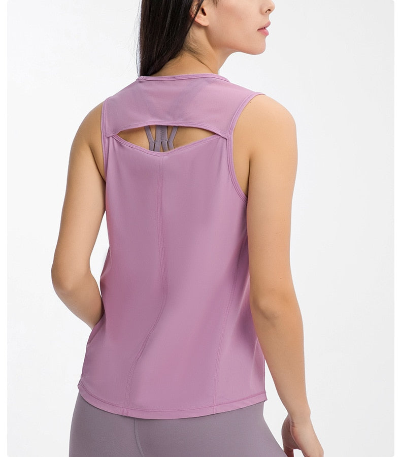 Yarn Stitching Back Hollow Top Tank