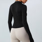 Neck Slim Warm Long Sleeve Zipper Jacket