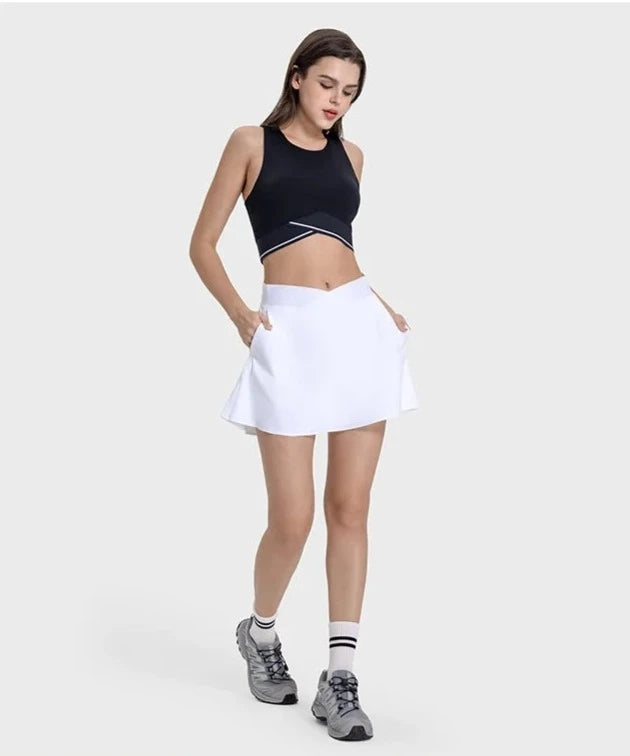 Cool Feel Loose Cross Waist Skirt