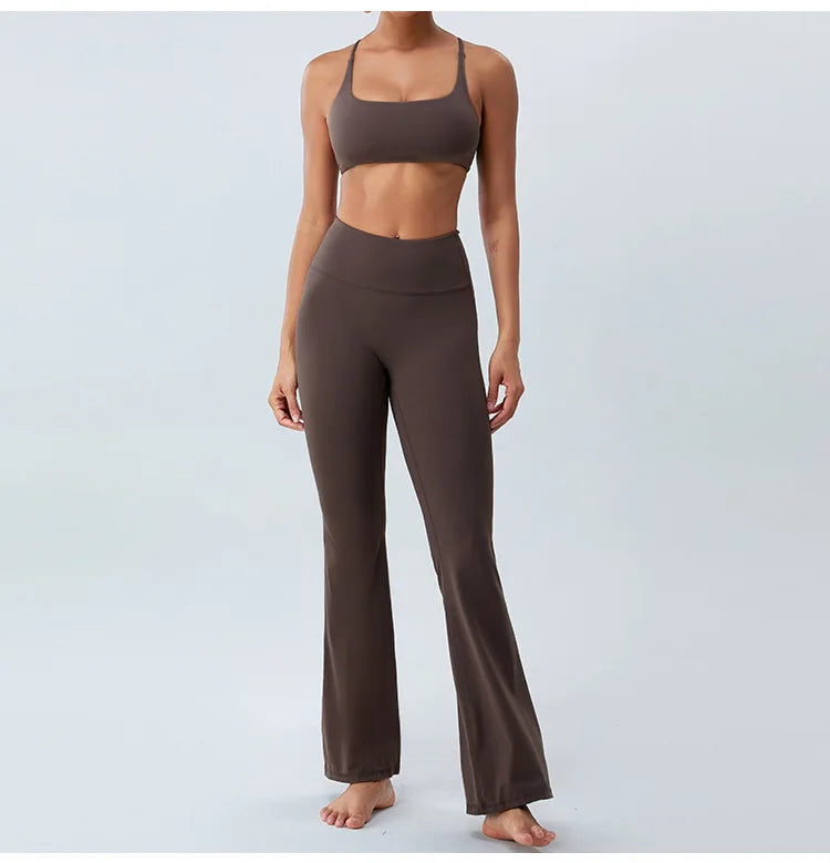 Butterfly Shaped High Waist Flare Pant