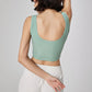 Thin Soft Rib Fabric Fixed Cup Vest