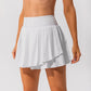 Fake 2-Pieces Tennis Skirt With Pocket