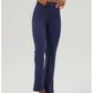 Side Stripe slit high waist flared pant